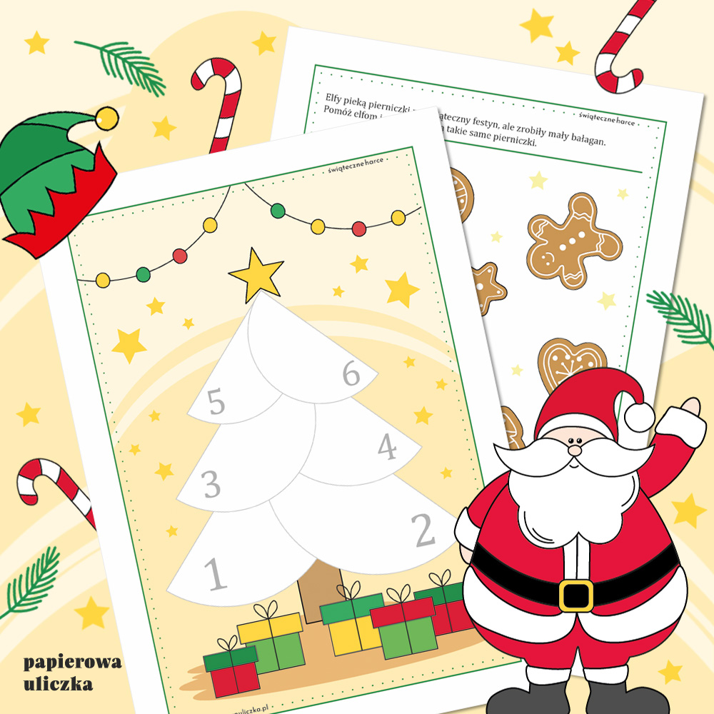 świąteczne karty pracy dla przedszkolaków
