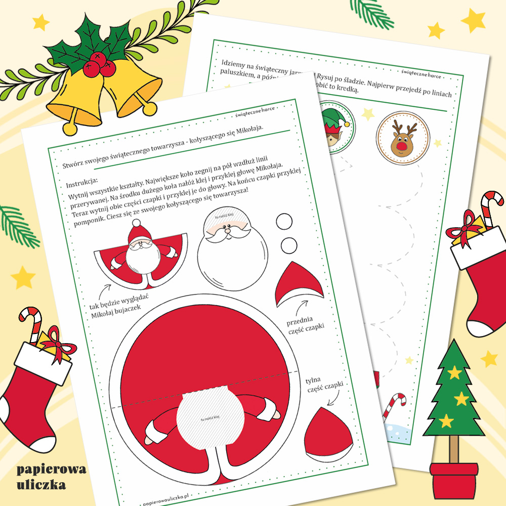 Papierowa_Uliczka_Swiateczne_Harce_przykladowe_karty_2 świąteczne karty pracy dla przedszkolaków
